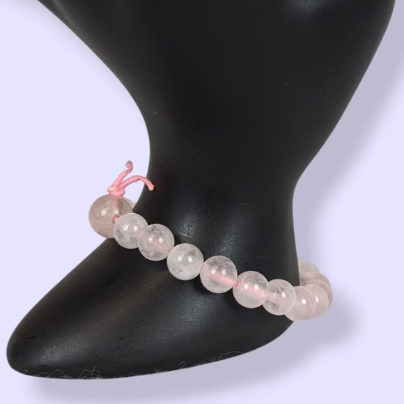 Rose Quartz Stretch Bracelet - Picture 2 of 4